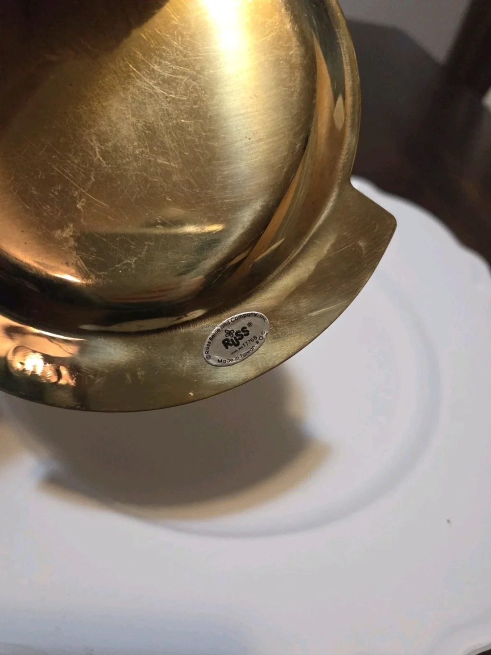 Vintage Brass 'Grandpa's Change' Golf Trinket Dish
